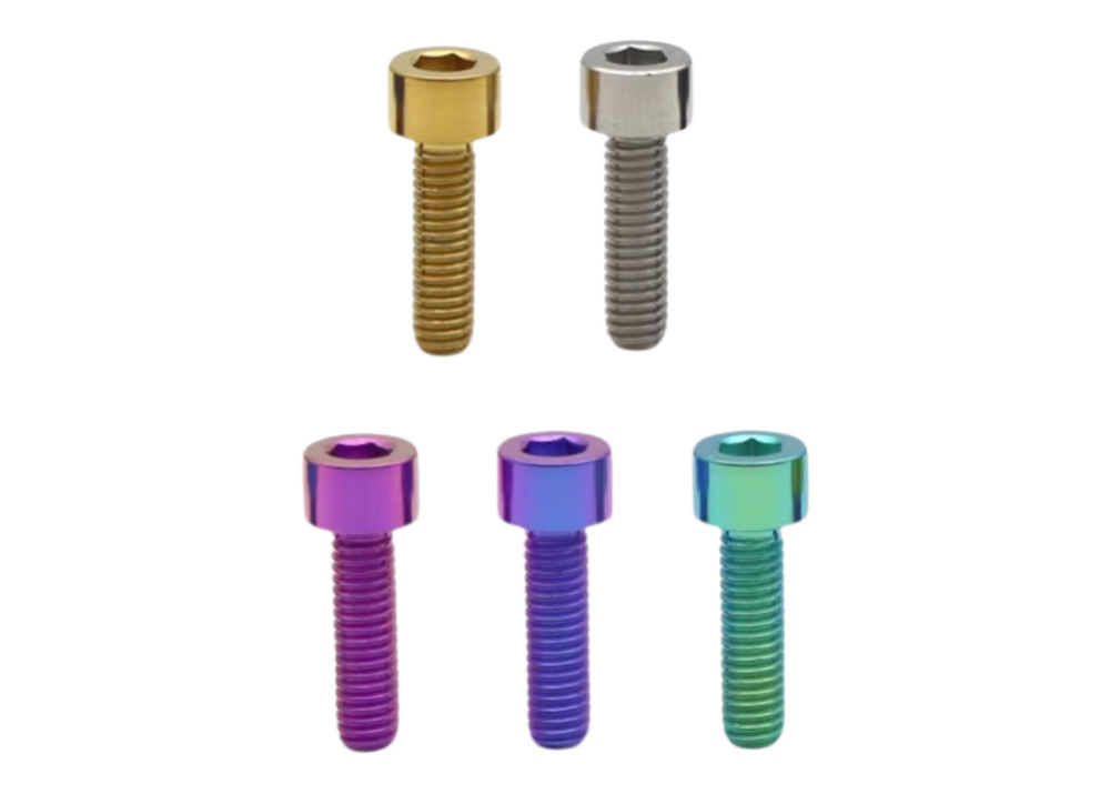 Customized Titanium Hexagon Socket Head Screws DIN 912 M6 X 20mm Natural Customized