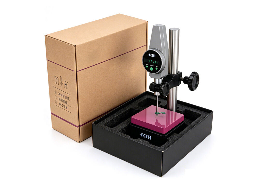 0-100mm High Precision Digital Height Gauge with 0.0001mm Resolution and Ceramic Base for Mold Automotive Aerospace Electronic Parts Inspection